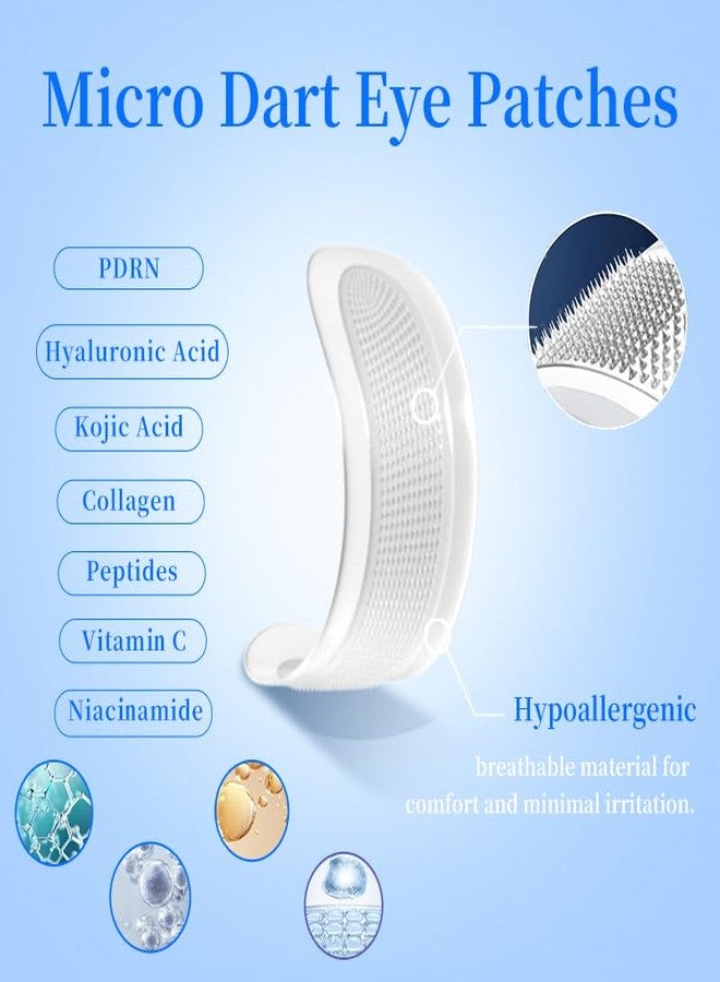 Natener 4 pairs PDRN Micro Eye Patches, Under Eye Patches for Puffy eyes, Dark Circles & Wrinkle | Hyaluronic Acid, Kojic Acid, Collagen, Peptides, Vitamin C, Niacinamide - Korean Popular Eye Care - Image 3